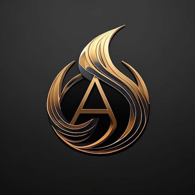 Foto elegante logo con lettera maiuscola