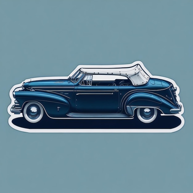 Photo stylish car sticker vector