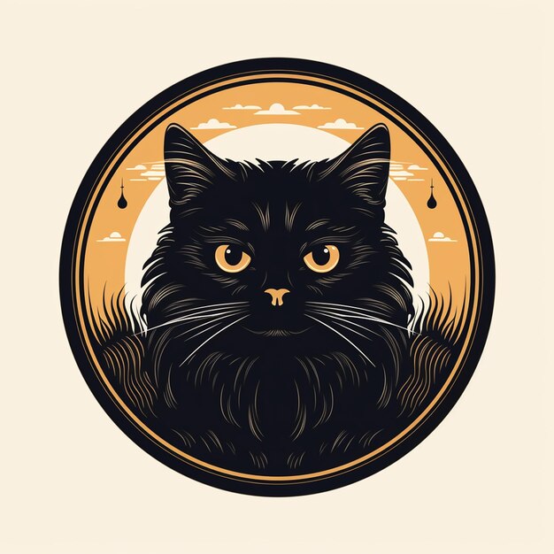 stylish cat character illustration