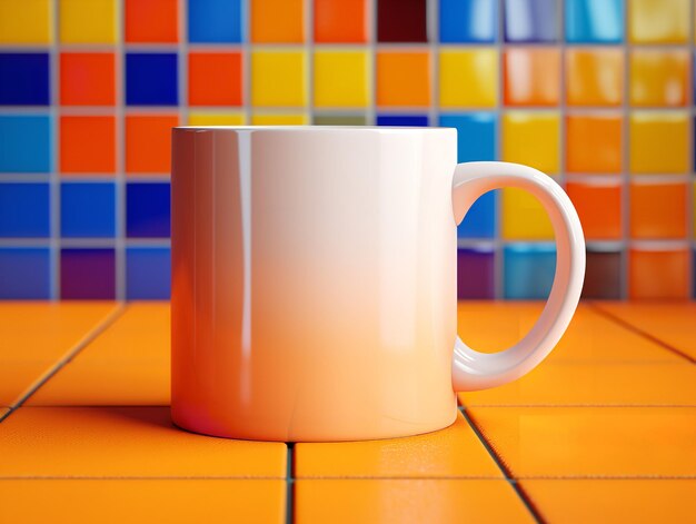 Foto stylish ceramic mug mockup per il branding generato da ai