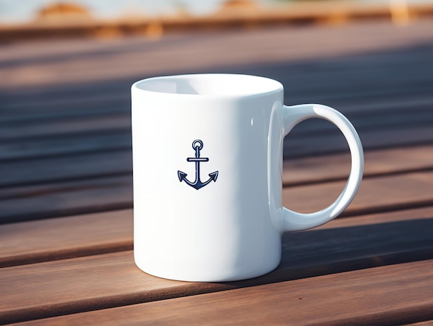 Foto stylish ceramic mug mockup voor branding gegenereerd door ai