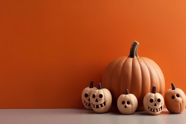 Stylish and classy image of halloween pumpkin generated by ai