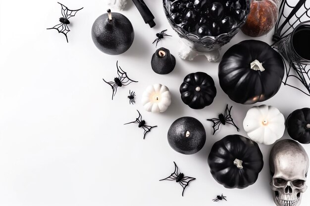 Foto immagine elegante e di classe della zucca di halloween generata dall'intelligenza artificiale