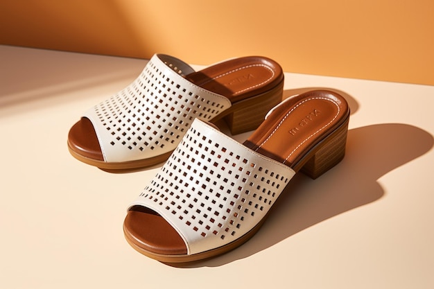 Stylish and Comfortable Leather Mules with a Unique Design