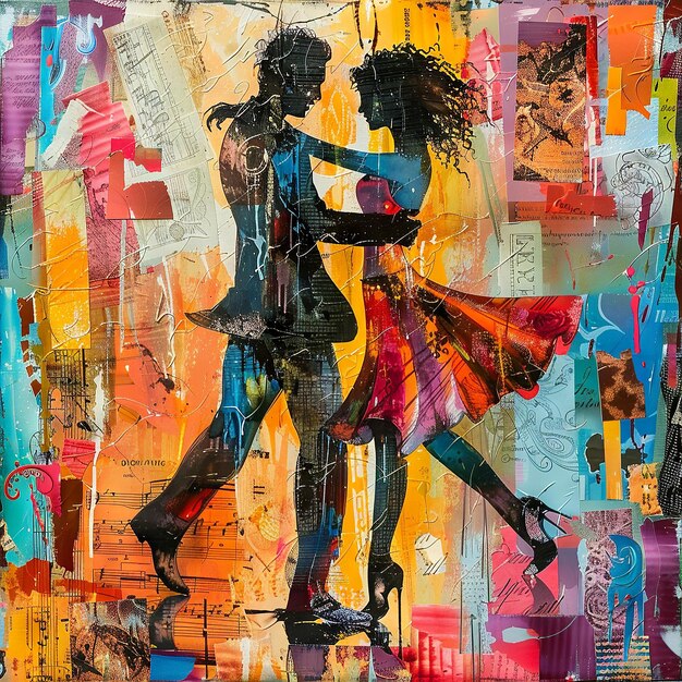 Stylish Dance Ecstasy Art Collage