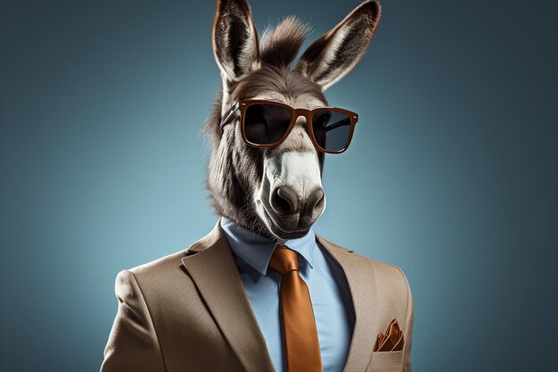 The Stylish Donkey with Unique Business Attire