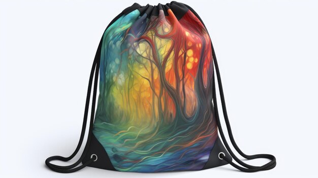 Photo stylish drawstring backpack for casual adventures