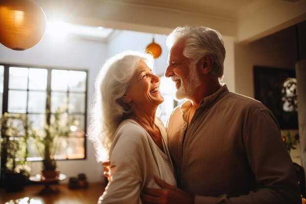 Stylish Elderly Pair Enjoying a Daylight Dance