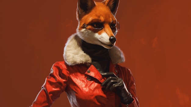 stylish fox character illustration HD 8K wallpaper Stock Photographic Image