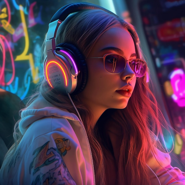 Stylish Gaming Vibes and Futuristic Cyberpunk Fashion