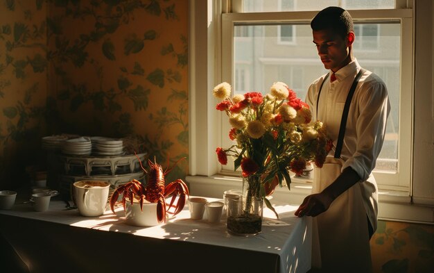 The Stylish Gastronomist A Handsome Chef's FrenchInspired Home Kitchen Captured in Kodak Porta 60