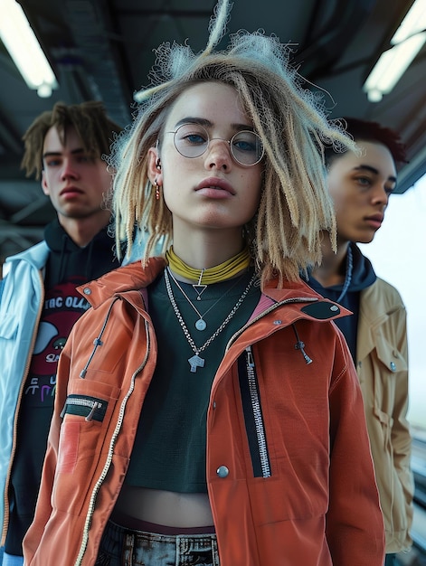  Premium Photo | Stylish Gen Z model with gorpcore fashion style
