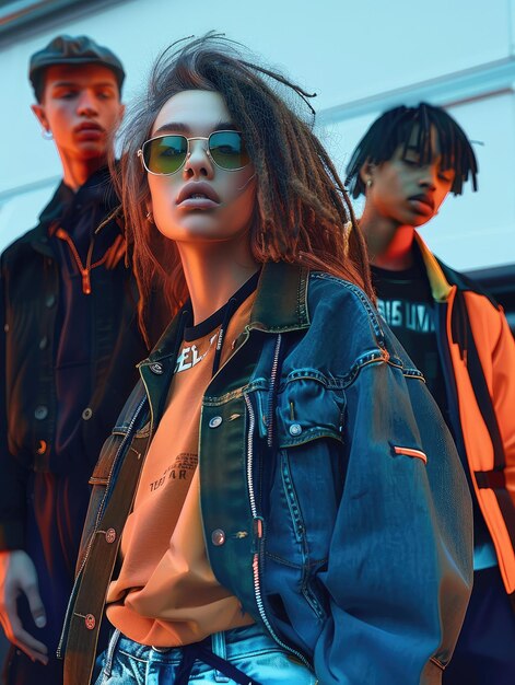  Premium Photo | Stylish Gen Z model with gorpcore fashion style