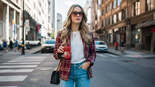 Stylish girl in a city