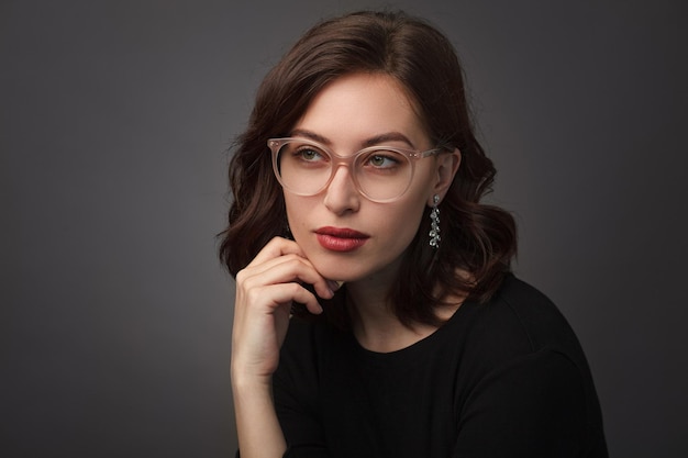 Premium Photo | Stylish girl in glasses