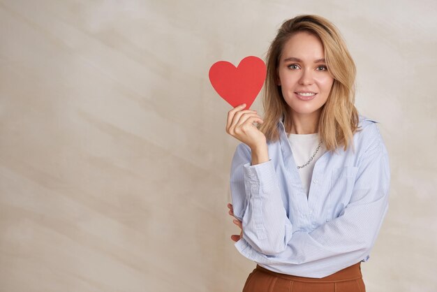 Stylish Girl With Paper Heart