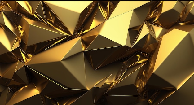 Stylish gold background with abstract shape Generative AI