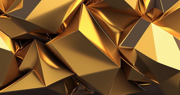 Stylish gold background with abstract shape Generative AI