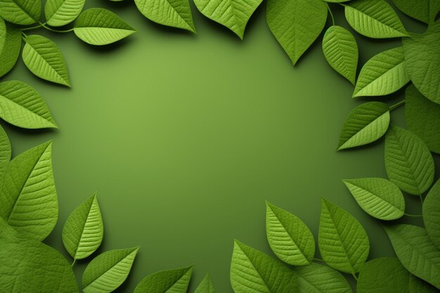Foto foglie verdi eleganti sullo sfondo ecologico