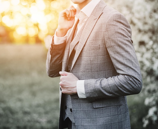 Stylish handsome groom