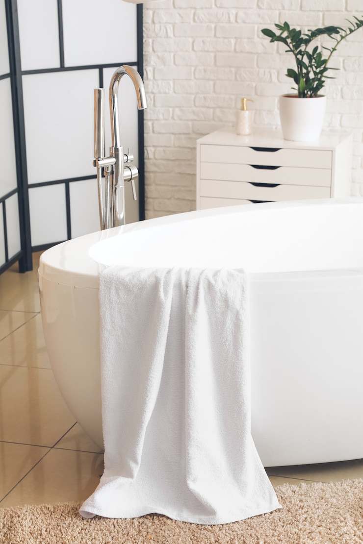 Photo stylish interior of modern bathroom