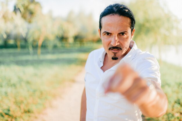 Stylish italian sexy  man outdoor summer portrait