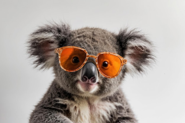 Photo stylish koala with sunglasses