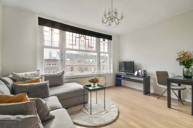 Stylish living room in modern flat