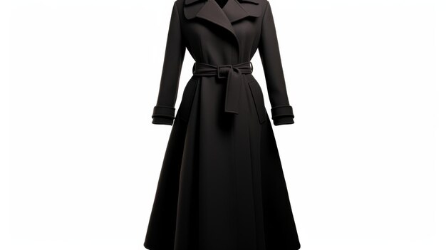 Photo stylish long coat with belt