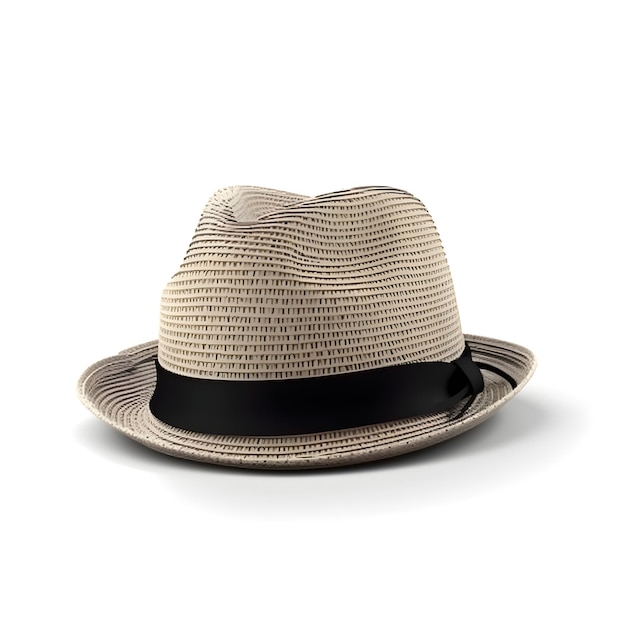 Stylish man classic hat isolated on white