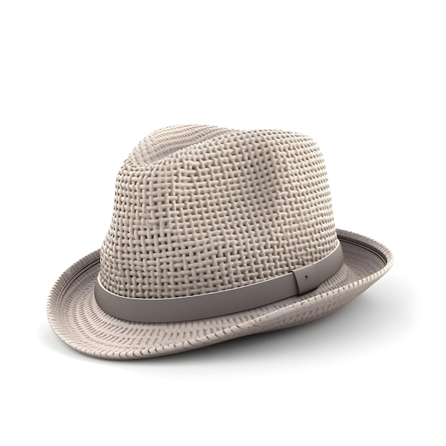 Stylish man classic hat isolated on white