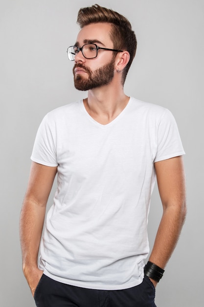 Stylish man in eyeglasses