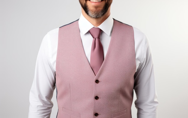 Photo stylish man flaunting classic sweater vest isolated on a transparent background png