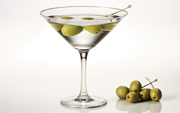 Photo stylish martini on white background