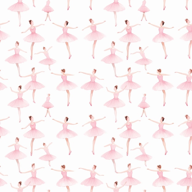 Stylish Minimalist Watercolor Pink Ballerinas Tile for Creative Project