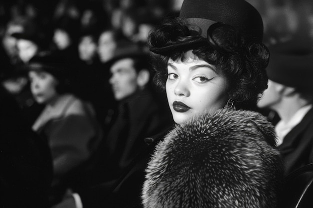 stylish mob wife at fashion show