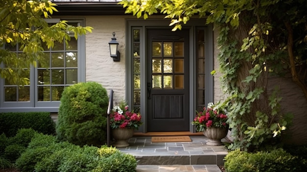 stylish modern cottage a comfortable front door