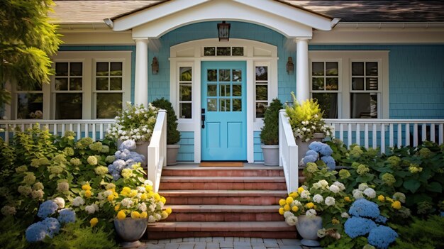 stylish modern cottage a comfortable front door