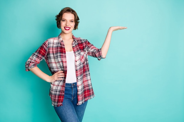 Stylish modern millennial woman wearing casual style outfit