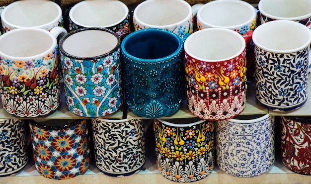 Stylish mugs and coffee cups