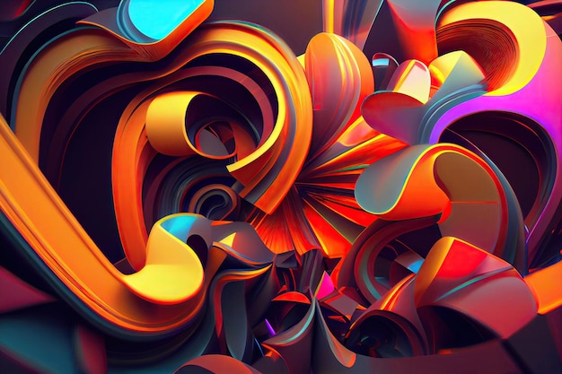 Стильный многоцветный кристаллический фон 3D иллюстрация 3D рендеринг Бесшовная текстура абстрактного