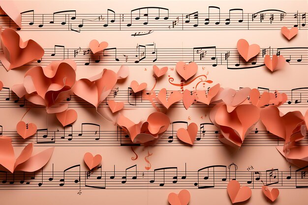 Photo stylish music sheet background