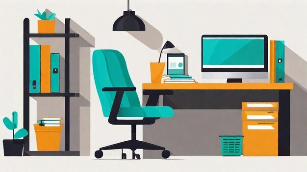 Photo stylish office decor for productivity