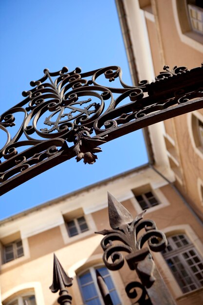 Stylish old whrought iron gate in France