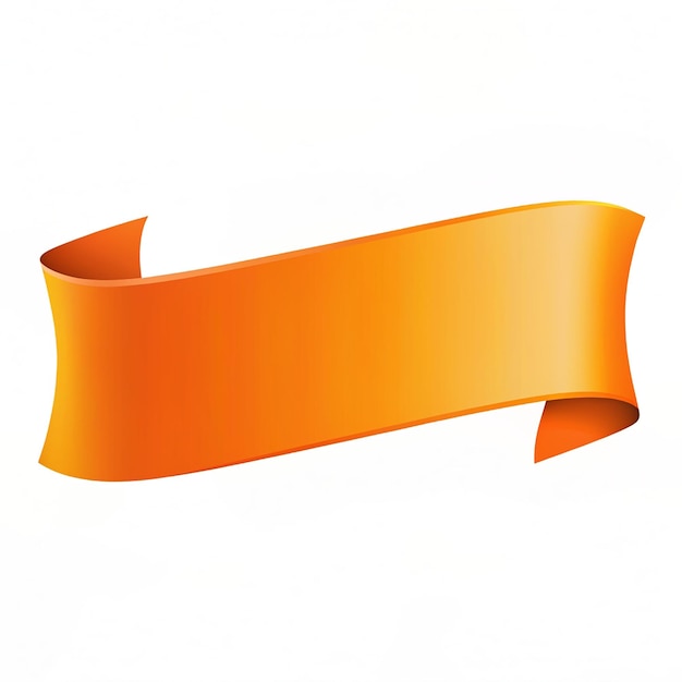 Photo stylish orange banner design on white background for modern visual appeal