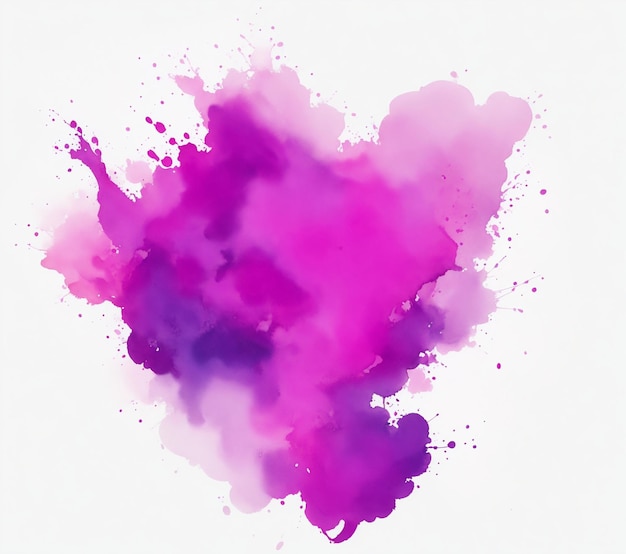 стильная акварельная краска розового и фиолетового цвета