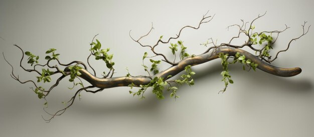 Stylish plant and braidinspired branch