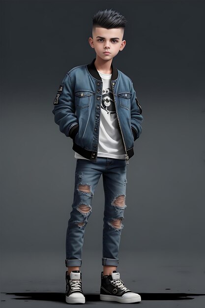 Photo a stylish portrait of a boy in bomber jacket