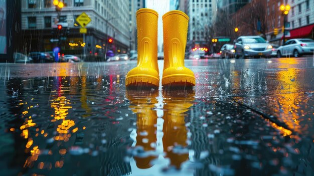 Photo stylish rain boots