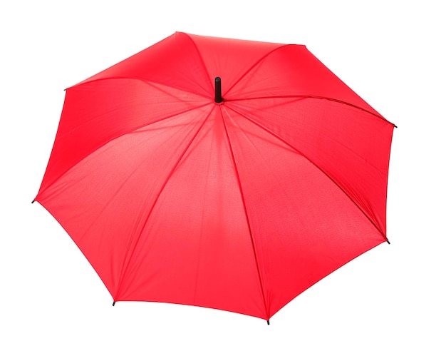白い背景の上のスタイリッシュな赤い傘